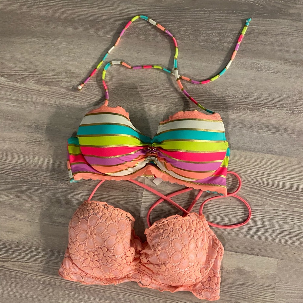 Victoria’s Secret Getaway Halter Bikini Tops 32D/34C